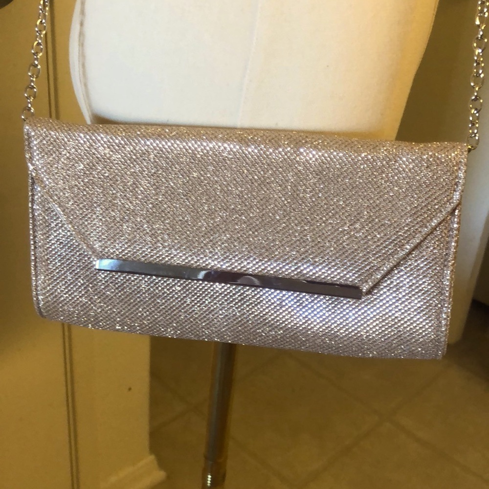 Glint champagne evening bag